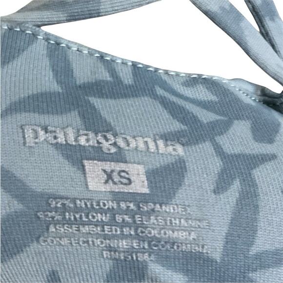 Patagonia Activewear Halter Top XS Blue Aqua Crisscross Drawstring Bottom - Picture 2 of 13